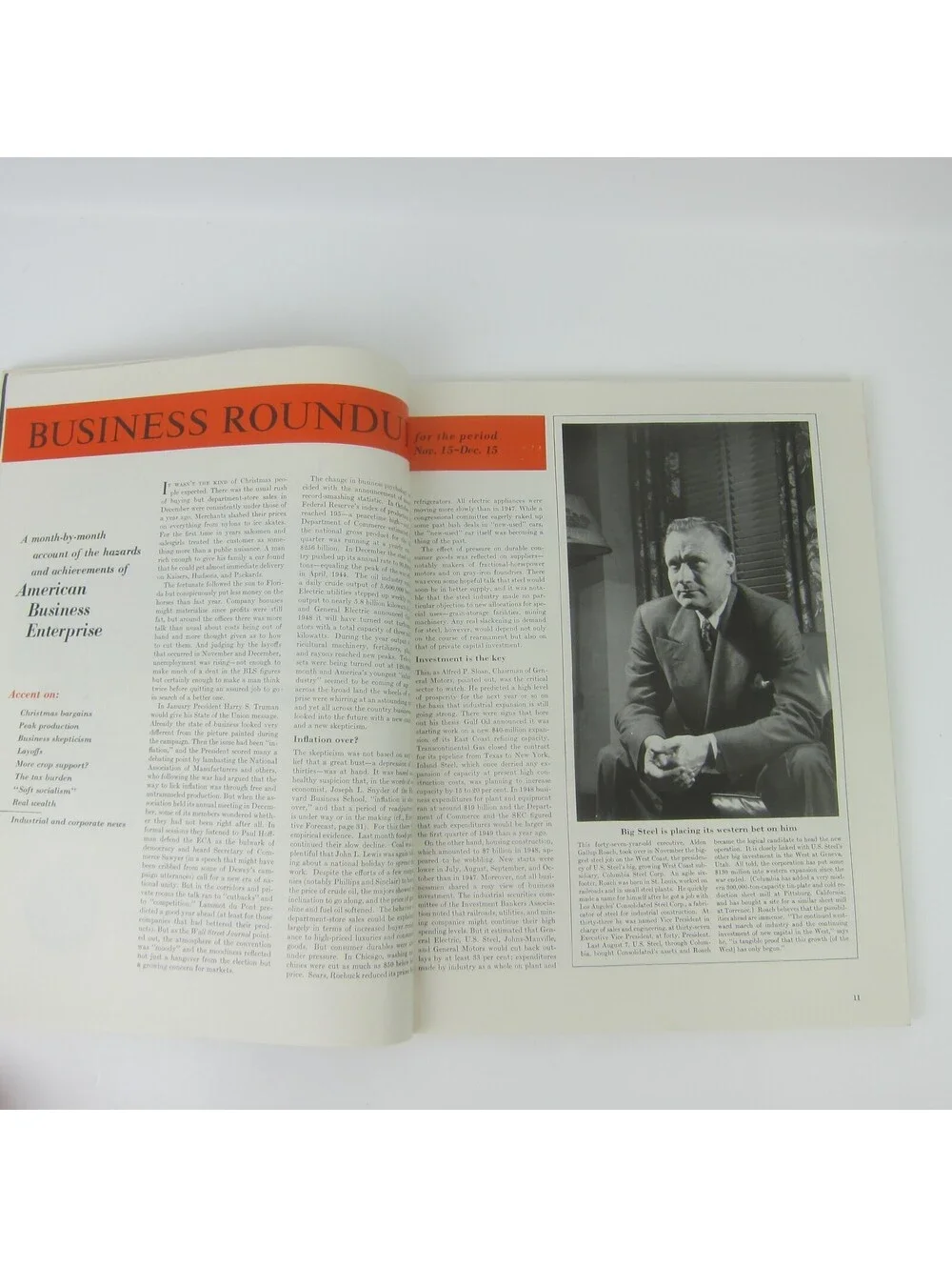 Vintage FORTUNE Magazine January 1949 Arthur Lidov Cover Seagrams Cunard Ads